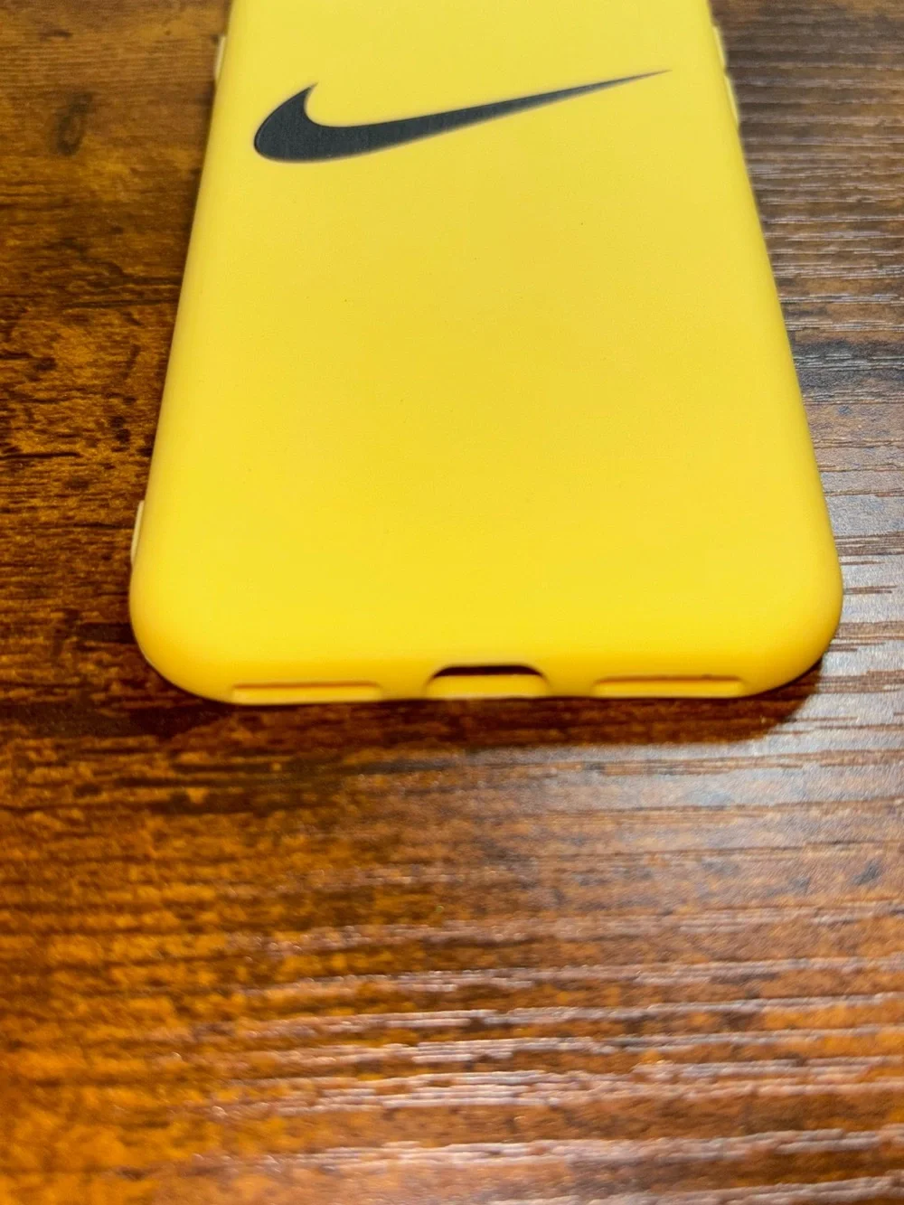 iPhone SE/7/8 Yellow Silicone Phone Case with Black Swoosh Accent⭐️⭐️⭐️